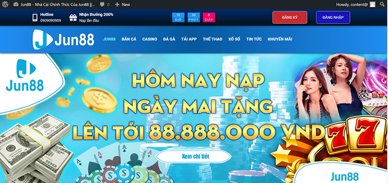 Trải nghiệm về nhà cái casino Jun88 hiệu quả